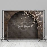 Lofaris Dark Retro Arch Floral Wedding Photography Backdrop